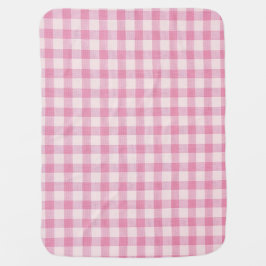 Baby Roze Gingham Inbakerdoek