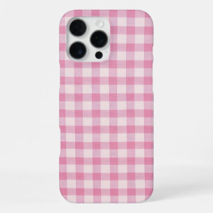 Baby Roze Gingham iPhone 16 Pro Max Hoesje