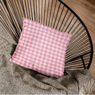 Baby Roze Gingham Kussen