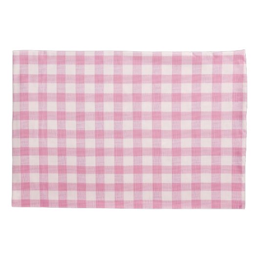 Baby Roze Gingham Kussensloop (Achterkant)