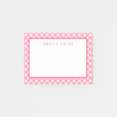 Baby Roze Gingham met Border Post-it® Notes (Voorkant)