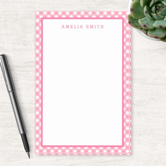 Baby Roze Gingham met Border Post-it® Notes