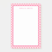 Baby Roze Gingham met Border Post-it® Notes (Voorkant)