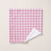 Baby Roze Gingham Patroon Bad Handdoek (Wasdoekje)