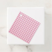 Baby Roze Gingham Patroon Bedankjes Labels (In situ)