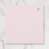 Baby Roze Gingham Patroon Bedankjes Labels (Achterkant)