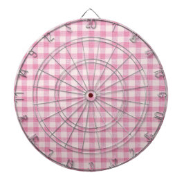 Baby Roze Gingham Patroon Dartbord