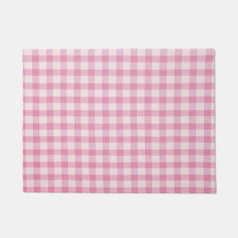 Baby Roze Gingham Patroon Deurmat