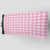Baby Roze Gingham Patroon Golfheadcover (Voorkant)