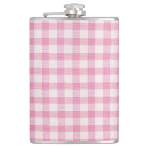 Baby Roze Gingham Patroon Heupfles