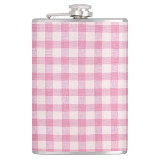 Baby Roze Gingham Patroon Heupfles (Voorkant)