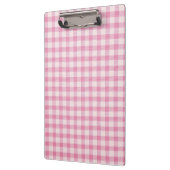 Baby Roze Gingham Patroon Klembord (Links)