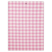 Baby Roze Gingham Patroon Klembord (Achterkant)