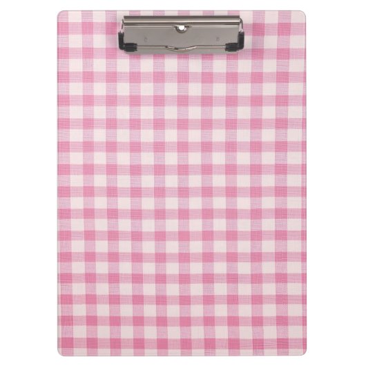 Baby Roze Gingham Patroon Klembord (Voorkant)