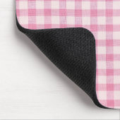 Baby Roze Gingham Patroon Muismat (Hoek)