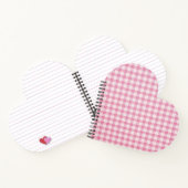 Baby Roze Gingham Patroon Notitieboek (Binnen)