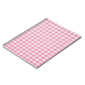 Baby Roze Gingham Patroon Notitieboek (Linkerzijde)