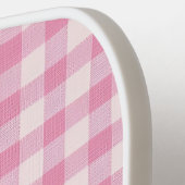Baby Roze Gingham Patroon Pickleball Paddle (Links Detail)