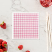 Baby Roze Gingham Patroon Servet (Insitu)