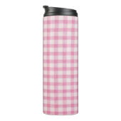 Baby Roze Gingham Patroon Thermosbeker (Geroteerd rechts)
