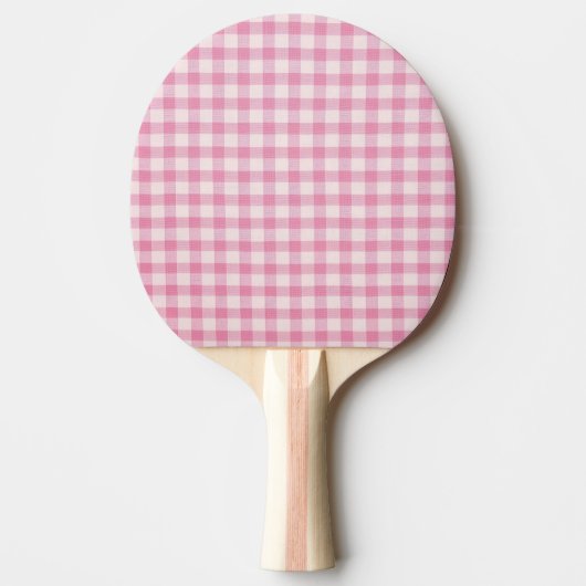 Baby Roze Gingham Tafeltennisbatje (Voorkant)