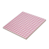 Baby Roze Gingham Tegeltje (Zijkant)