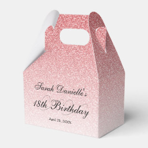 Baby Roze Glam Glitter Persoonlijk Bedankdoosjes