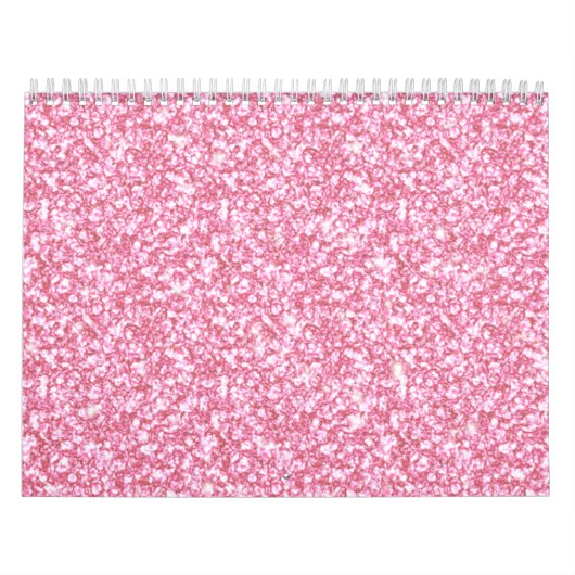 Baby roze glitter bedrukt kalender (Hoes)