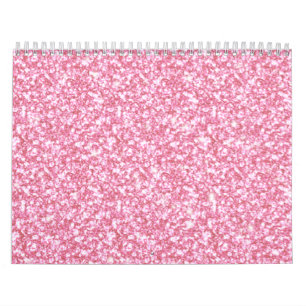 Baby roze glitter bedrukt kalender