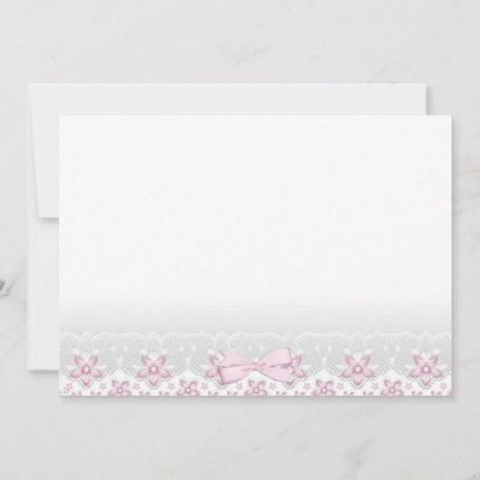  Baby roze grijze douchebeelden Kaart (Achterkant)