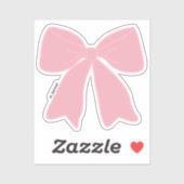 Baby Roze Haarstrik Sticker (Vel)