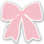 Baby Roze Haarstrik Sticker (Voorkant)