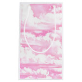 Baby roze Happy Clouds-achtergrond Klein Cadeauzakje (Voorkant)