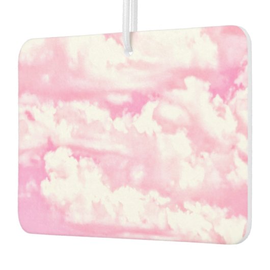 Baby roze Happy Clouds-achtergrond Luchtverfrisser (Links)