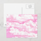 Baby roze Happy Clouds-decor Briefkaart (Voorkant / Achterkant)
