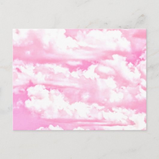 Baby roze Happy Clouds-decor Briefkaart (Voorkant)