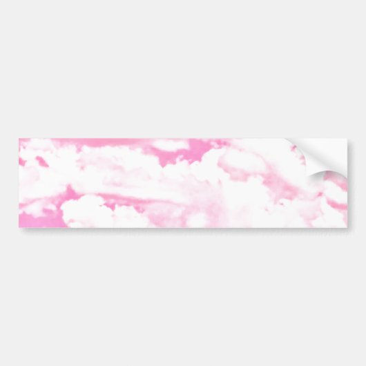 Baby roze Happy Clouds-decor Bumpersticker (Voorkant)
