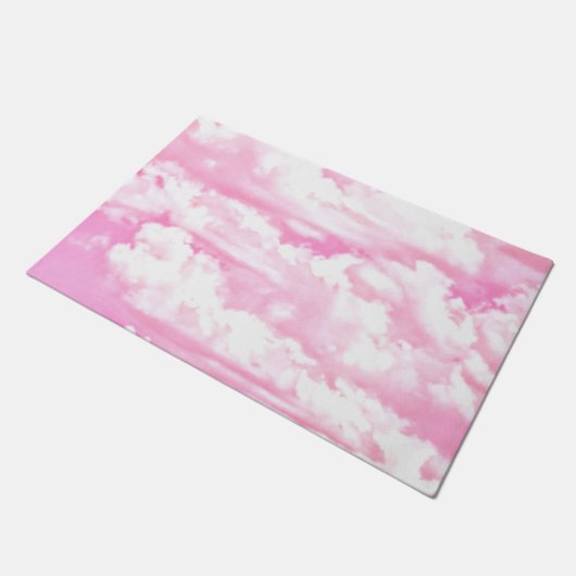 Baby roze Happy Clouds-decor Deurmat (Schuin)