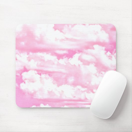 Baby roze Happy Clouds-decor Muismat (Met muis)