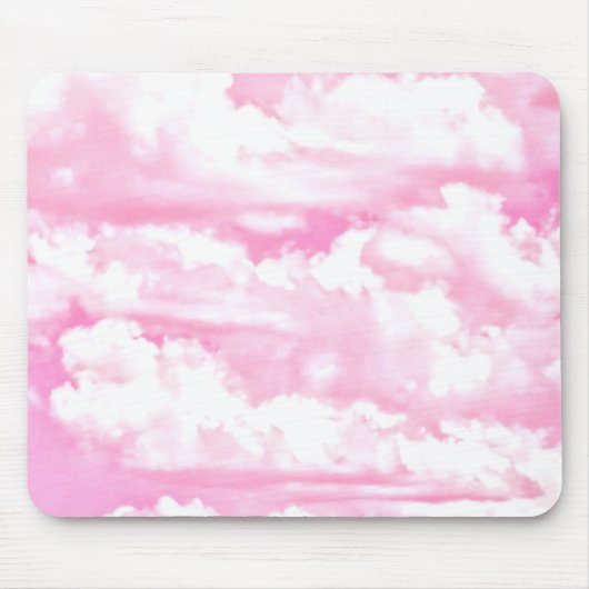 Baby roze Happy Clouds-decor Muismat (Voorkant)