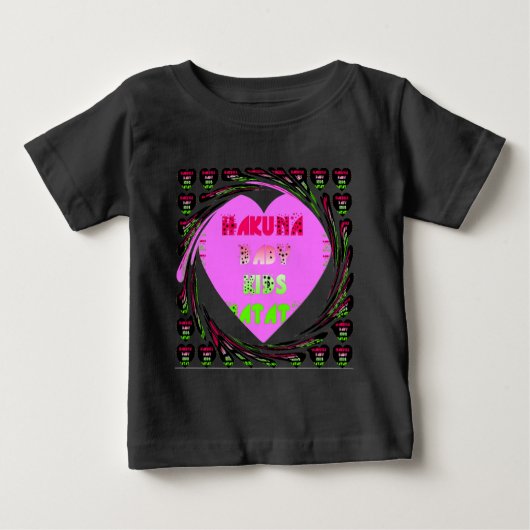 Baby roze harten Hakuna Matata Baby Kinder Design. (Voorkant)