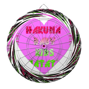 Baby roze harten Hakuna Matata Baby Kinder Design. Dartbord