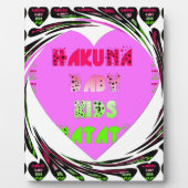 Baby roze harten Hakuna Matata Baby Kinder Design. Fotoplaat (Voorkant)