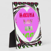 Baby roze harten Hakuna Matata Baby Kinder Design. Fotoplaat (Zijkant)