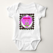 Baby roze harten Hakuna Matata Baby Kinder Design. Romper (Voorkant)