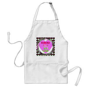 Baby roze harten Hakuna Matata Baby Kinder Design. Standaard Schort