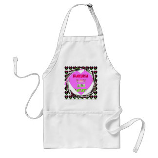 Baby roze harten Hakuna Matata Baby Kinder Design. Standaard Schort