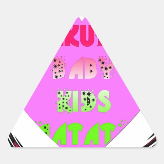 Baby roze harten Hakuna Matata Baby Kinder Design. Sticker (Voorkant)