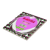 Baby roze harten Hakuna Matata Baby Kinder Design. Tegeltje (Zijkant)