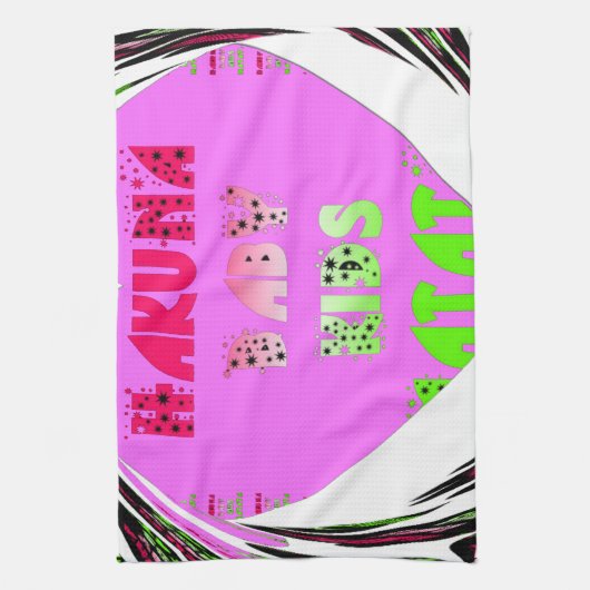 Baby roze harten Hakuna Matata Baby Kinder Design. Theedoek (Verticaal)